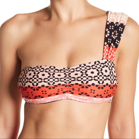 Derek Lam 10 Crosby Asymmetric Ruched Bikini Top - Picture 1 of 6
